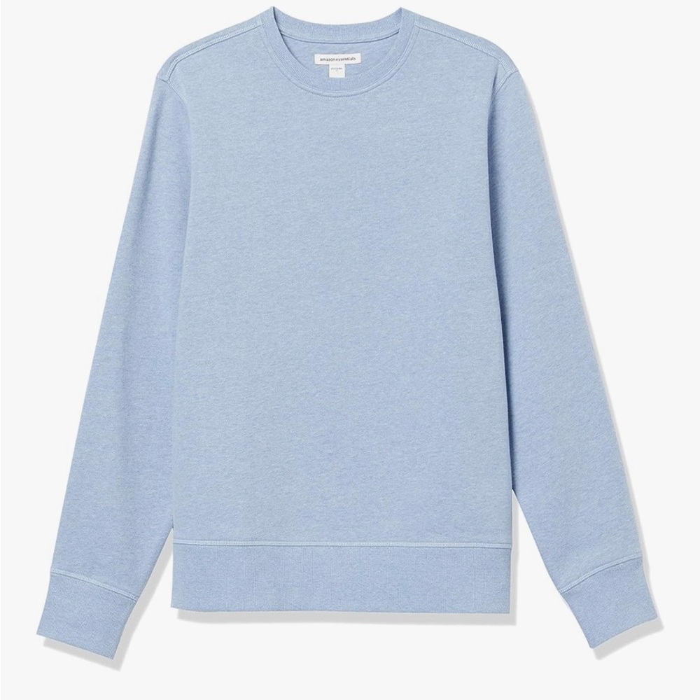 Amazon Essentials Men's Soft Blue Crewneck Sweater